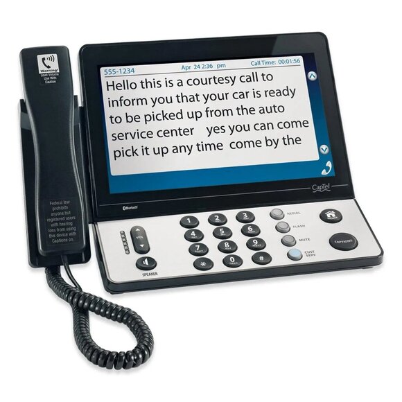 CapTel 2400i BT Bluetooth WiFi Hearing Impaired Touch Screen Caption Telephone - Picture 1 of 5